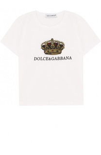 Хлопковая футболка с принтом Dolce &amp; Gabbana