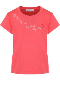 Хлопковая футболка с круглым вырезом Wildfox