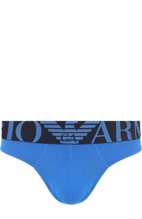 Хлопковые брифы с широкой резинкой Emporio Armani