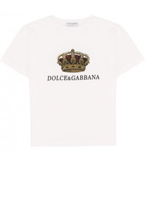 Хлопковая футболка с принтом Dolce &amp; Gabbana