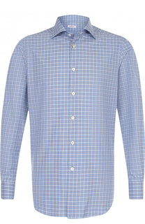 Хлопковая рубашка в клетку Kiton