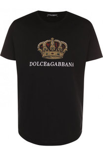 Хлопковая футболка с принтом Dolce &amp; Gabbana