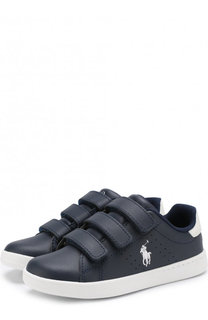 Кожаные кеды с застежками велькро Polo Ralph Lauren