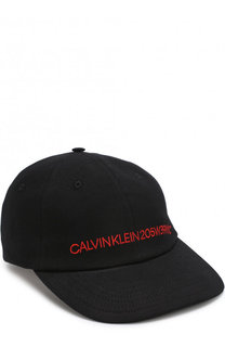 Хлопковая бейсболка с логотипом бренда CALVIN KLEIN 205W39NYC