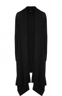 Однотонный кардиган из вискозы асимметричного кроя DKNY