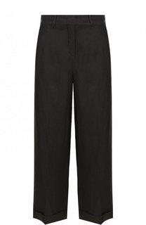 Укороченные однотонные брюки из льна Loro Piana