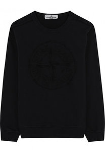 Хлопковый свитшот с вышивкой Stone Island