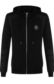 Хлопковая толстовка на молнии с капюшоном Philipp Plein