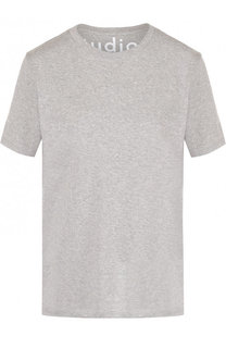 Хлопковая футболка с круглым вырезом Acne Studios