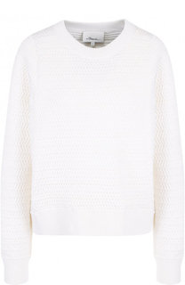 Пуловер фактурной вязки из смеси шелка и полиэстера с хлопком 3.1 Phillip Lim