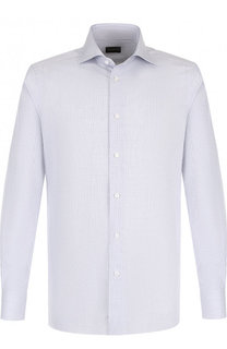 Хлопковая сорочка с воротником акула Ermenegildo Zegna