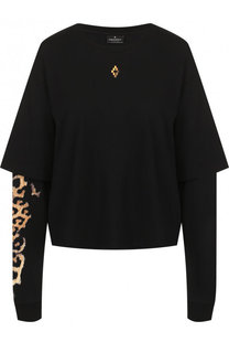 Хлопковый лонгслив с круглым вырезом Marcelo Burlon