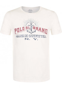 Хлопковая футболка с принтом Polo Ralph Lauren