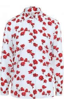 Шелковая блуза прямого кроя с цветочным принтом Equipment