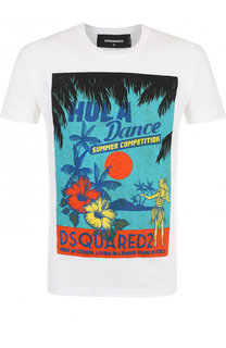 Хлопковая футболка с принтом Dsquared2
