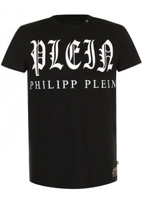 Хлопковая футболка с принтом Philipp Plein