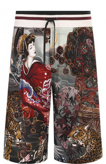 Хлопковые шорты свободного кроя Dolce &amp; Gabbana