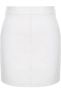 Однотонная кожаная мини-юбка Givenchy