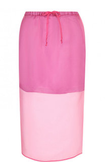 Полупрозрачная шелковая юбка-миди Dries Van Noten