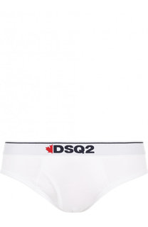 Хлопковые брифы с широкой резинкой Dsquared2