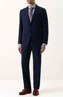 Шерстяной костюм с пиджаком на двух пуговицах Ermenegildo Zegna