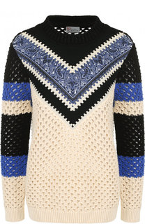 Хлопковый пуловер фактурной вязки REDVALENTINO