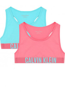 Комплект из двух спортивных бюстгальтеров с логотипом бренда Calvin Klein Underwear