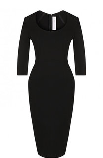 Однотонная платье-футляр из вискозы Victoria Beckham