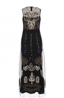 Приталенное платье с контрастной отделкой REDVALENTINO