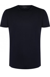 Шелковая футболка с круглым вырезом Ermenegildo Zegna