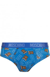 Хлопковые брифы с широкой резинкой Moschino