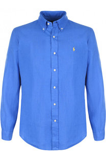 Льняная рубашка с воротником button down Polo Ralph Lauren