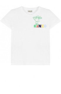 Хлопковая футболка с принтом Kenzo