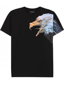 Хлопковая футболка с принтом Marcelo Burlon Kids of Milan