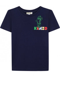 Хлопковая футболка с принтом Kenzo