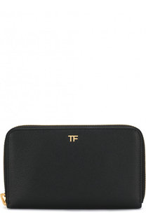 Кожаный кошелек на молнии с футляром Tom Ford