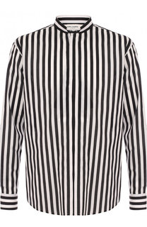 Хлопковая сорочка в контрастную полоску Saint Laurent