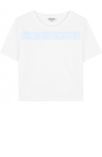 Хлопковая футболка с логотипом бренда Kenzo