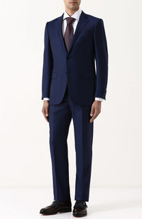 Шерстяной костюм с пиджаком на двух пуговицах Ermenegildo Zegna