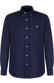 Льняная рубашка с воротником button down Polo Ralph Lauren