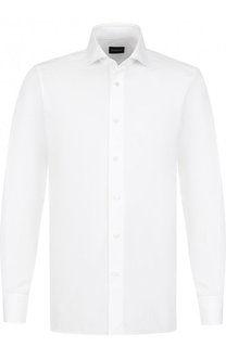 Хлопковая сорочка с воротником акула Ermenegildo Zegna