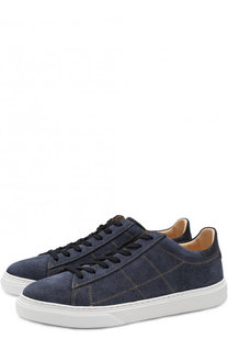 Текстильные кеды на шнуровке Hogan