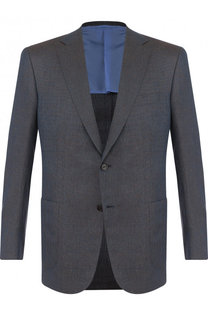 Однобортный пиджак из смеси шерсти и льна с шелком Brioni