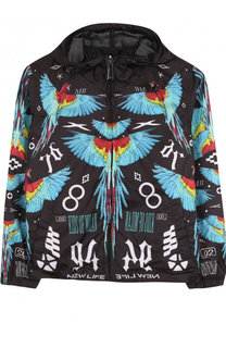 Ветровка с капюшоном и принтом Marcelo Burlon Kids of Milan