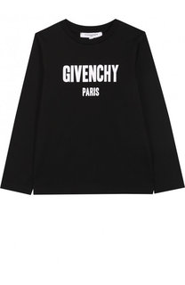 Хлопковый лонгслив с логотипом бренда Givenchy