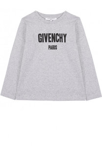 Хлопковый лонгслив с логотипом бренда Givenchy