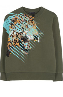 Хлопковый свитшот с принтом Marcelo Burlon Kids of Milan