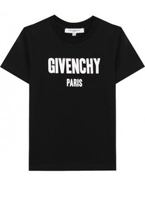 Хлопковая футболка с логотипом бренда Givenchy