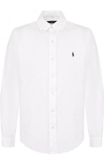 Льняная рубашка с воротником button down Polo Ralph Lauren