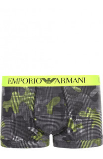 Хлопковые боксеры с широкой резинкой Emporio Armani